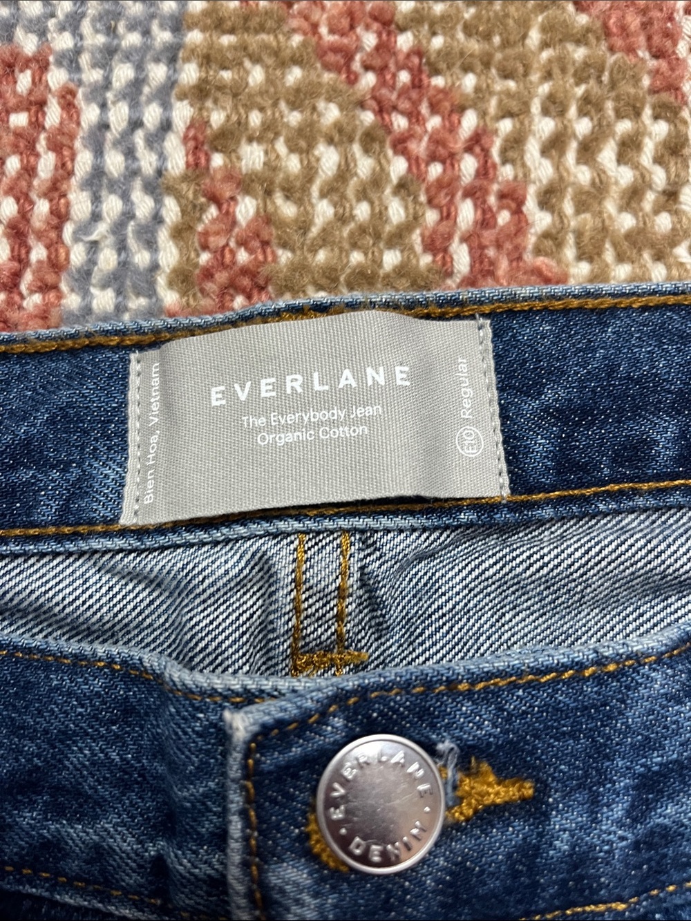 NWT Everlane The Everybody Jean Button Fly Organic Cotton Mid Rise Sz E10x32 - Picture 2 of 10